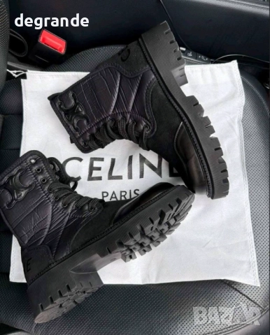 Черни Дамски боти Celine, снимка 2 - Дамски боти - 51872153