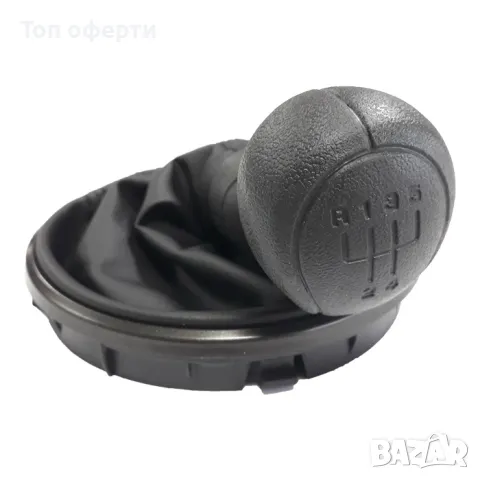 Топка за скоростен лост с маншон съвместима с Skoda Fabia 07-10 с 5 скорости - черна