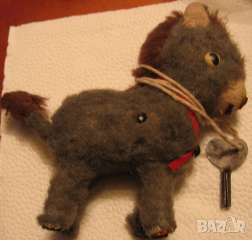 СТАРА ПЛЮШЕНА ,МЕХАНИЧНА ИГРАЧКА СССР МАГАРЕ, снимка 3 - Други ценни предмети - 38683261