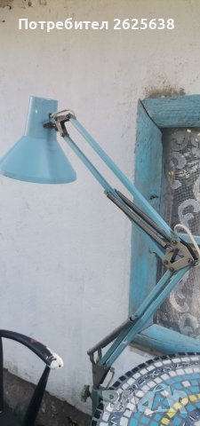 Винтидж работна лампа с чупещи рамена, снимка 6 - Настолни лампи - 42079779