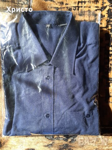 мъжка риза с дълъг ръкав М-XXL тъмно синя, чисто нова, в целофан, снимка 5 - Ризи - 30535878