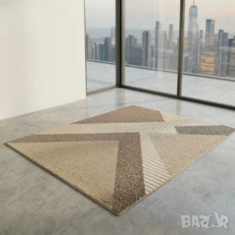 Модерен килим за хол 120х160см - Абстрактни дизайни и 3D ефект, Противоплъзгащ, снимка 3 - Килими - 53884255
