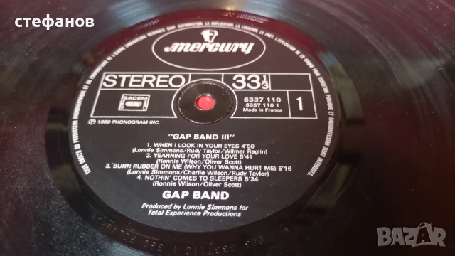 Дългосвиреща грамофонна плоча THE GAP BAND „III”, Франция, снимка 6 - Грамофонни плочи - 50994142