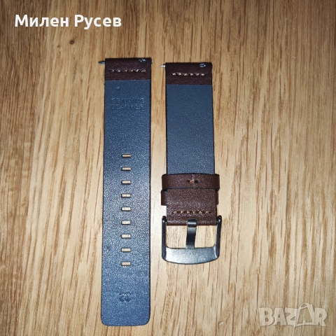 Каишка от естествена кожа 22 мм (кафява и черна). , снимка 2 - Каишки за часовници - 52679465