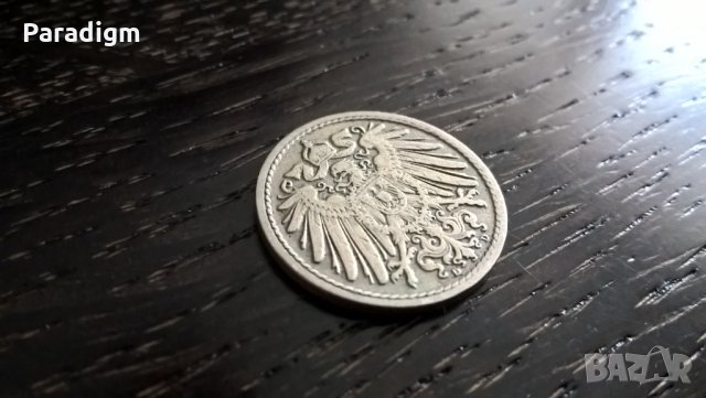 Райх монета - Германия - 5 пфенига | 1908г.; серия D, снимка 2 - Нумизматика и бонистика - 31214441