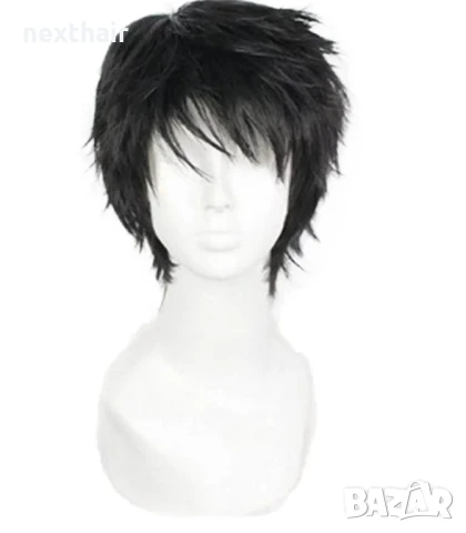 Аниме черна къса перука