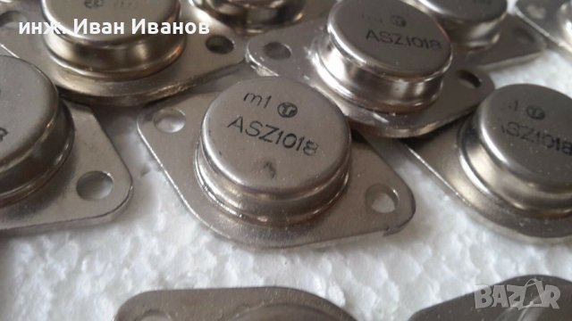 Мощен германиев транзистор ASZ1018 Ge, pnp, -60V, -6A, 20W в корпус ТО-3