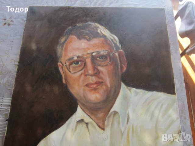 Картина масло върху платно Портрет  подписана , снимка 2 - Картини - 32080060