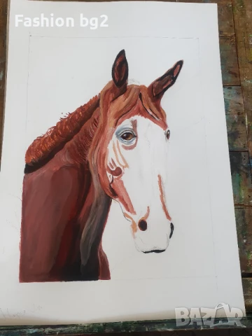 Картина с кон, снимка 7 - Картини - 50640778