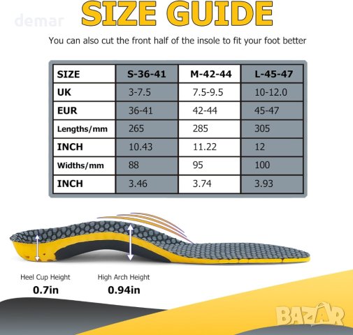 Поддържащи свода стелки за плоски стъпала, болки в стъпалата - L, снимка 6 - Други - 42508913
