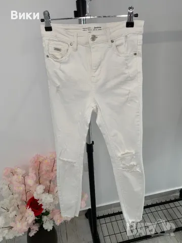 Бели дънки размер ХS, снимка 8 - Дънки - 49693002