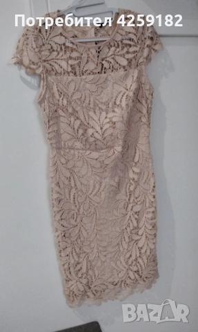 Стилна рокля в цвят пепел от рози, Нова!, снимка 2 - Рокли - 54123871