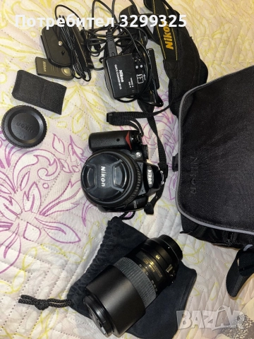 Nikon D5000 + 2 обектива NIKON 18-55mm DX , + NIKON 55-300mm DX