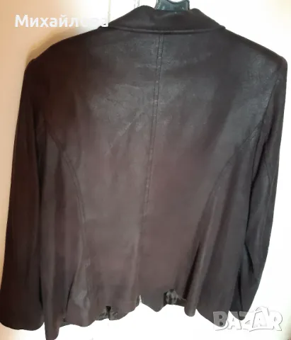 Сако с цип, тип велур, снимка 4 - Сака - 49422122
