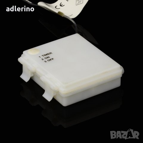 144 LED Леден дъжд, топло бяло, таймер, батерия, Коледна украса, снимка 2 - Лед осветление - 34401155