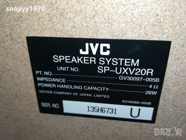JVC SP-UXV20R 2X26W/4ohm-ВНОС GERMANY 0410211059, снимка 16 - Тонколони - 34342216