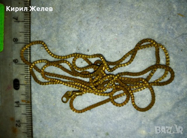 СТАРО БРОНЗОВО ФИНО СИНДЖИРЧЕ ЛАНЧЕ ВЕРИЖКА КОЛИЕ РЕТРО ПЛЕТКА 39226, снимка 3 - Колиета, медальони, синджири - 42087729