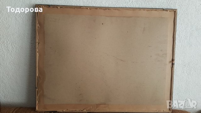 Стар авторски акварел, снимка 4 - Антикварни и старинни предмети - 29222478