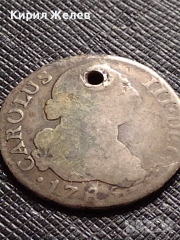 СРЕБЪРНА МОНЕТА 2 реала 1785г. Карлос четвърти Мадрид Испания УНИКАТ 13785, снимка 6 - Нумизматика и бонистика - 40148348