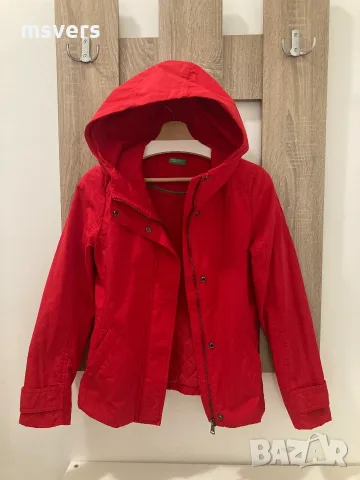 Яке на Benetton, червено, снимка 8 - Якета - 56550374