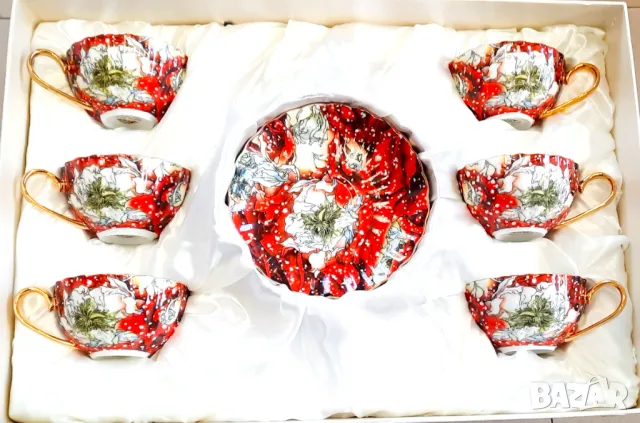  Сервизи за хранене, кафе и чай от Фин и Костен порцелан, снимка 15 - Сервизи - 47991241