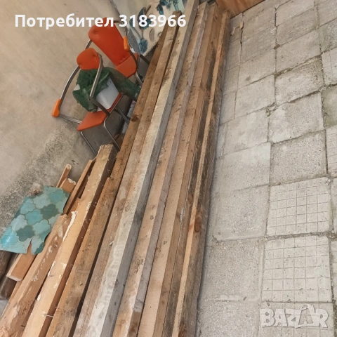 сух дървен материал греди 4 метра 8 х 6 