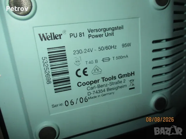 Weller - PU 81 - Made in Germany - !! Нов Внос !! - ПРОФЕСИОНАЛНА Станция за запояване - GERMANY !!!, снимка 4 - Други инструменти - 55731070
