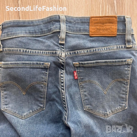 Дамски слим дънки Levi’s 711 размер W24 L32 сини, снимка 5 - Дънки - 53106551