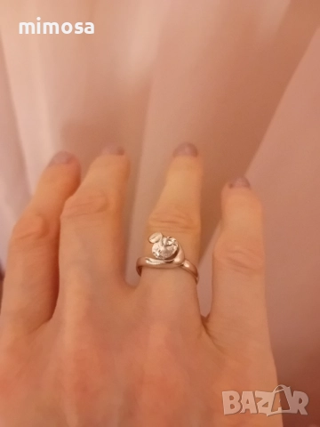 Дамски сребърен пръстен проба 925, снимка 4 - Пръстени - 33394485