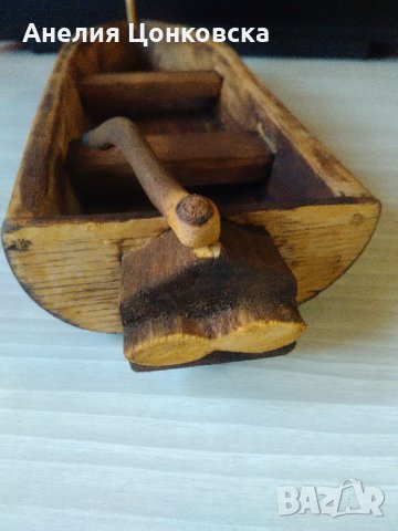 Голяма дървена лодка ръчна изработка, снимка 7 - Сувенири от дърво - 29240724