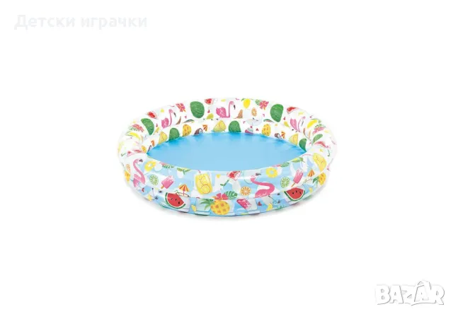 Детски надуваем басейн Intex Just So Fruity, 122 х 25 см, PVC, плодчета, за деца, снимка 2 - Басейни и аксесоари - 49925817