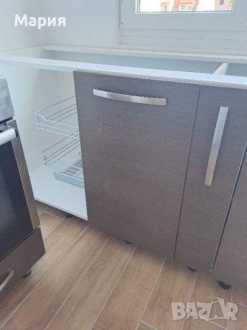 Механизъм с плавно прибиране за сляп ъгъл - за ъглов долен шкаф за кухня