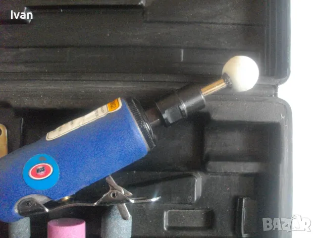 НОВ БЕЛГИЙСКИ ПНЕВМАТИЧЕН ПРАВ ШЛАЙФ ЗАХВАТ ф6 мм ПЪЛЕН КОМПЛЕКТ 12 ЧАСТИ VOS, снимка 17 - Други инструменти - 49327803