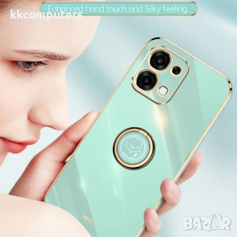 XINLI Калъф за Oppo A6 Pro 5G / 4G - Пръстен, Електропокритие, TPU, 7 цвята, снимка 9 - Калъфи, кейсове - 54287935