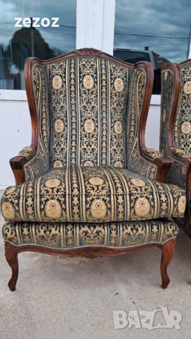 Ретро кресла "Bergere"палисандър, снимка 4 - Дивани и мека мебел - 52232984