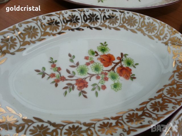 Стар български порцелан чинии елипси за риба , снимка 5 - Антикварни и старинни предмети - 36905911