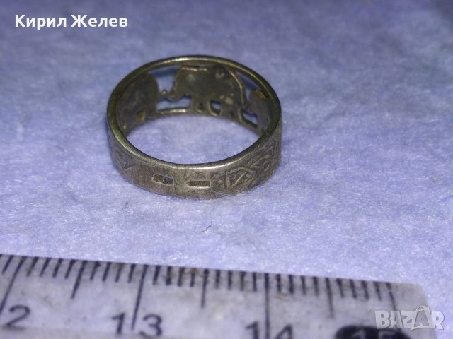 СТАРИНЕН СРЕБЪРЕН РЯДЪК ПРЪСТЕН с 3 СЛОНЧЕТА ОКСИДИРАНО СРЕБРО IXAC 925 АВТОРСКА РЪЧНА РАБОТА 40001, снимка 12 - Антикварни и старинни предмети - 42762987