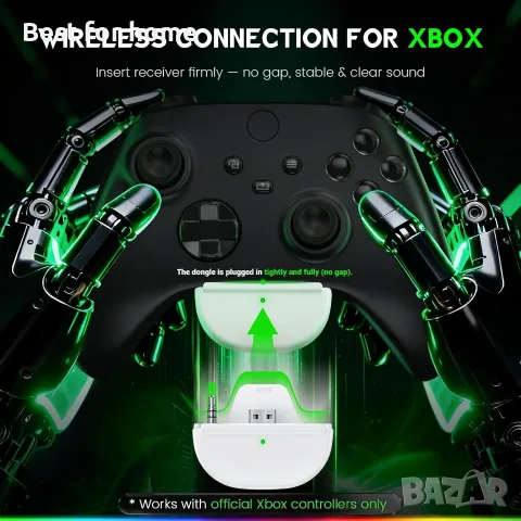 Безжични геймърски слушалки WESEARY за Xbox Series X|S, цвят Flux White, снимка 4 - Bluetooth слушалки - 56150681