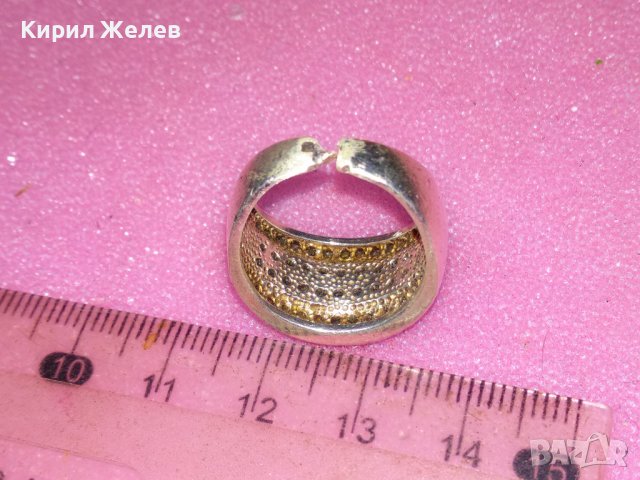 СКЪПОЦЕНЕН СРЕБЪРЕН ПРЪСТЕН СРЕБРО 925 РЕГУЛИРУЕМ ВИНТИДЖ АРТ МОДЕЛ с БЛЕСТЯЩИ ФАСЕТ ЦИРКОНИ 43253, снимка 16 - Пръстени - 44316761