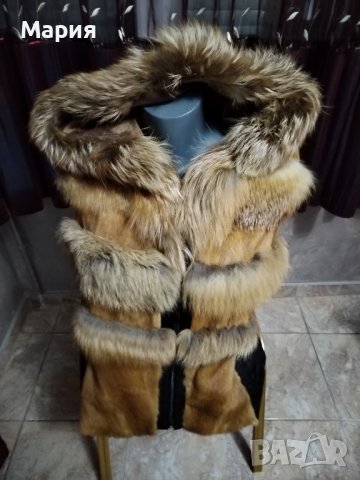 Луксозен дамски елек от лисица, естествен  косъм и кожа, различни видове елеци, болеро , снимка 8 - Елеци - 34084026