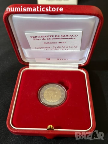 Монако 2017 – 2 евро - 200 години от създаването на Княжеската рота на карабинерите PROOF, снимка 4 - Нумизматика и бонистика - 50866081