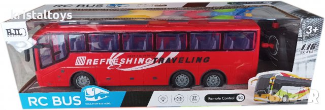 Автобус с радио управление - червен, 1:16 Skale, снимка 1