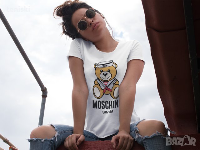 Дамски тениски Moschino принт Още модели, снимка 6 - Тениски - 36683608