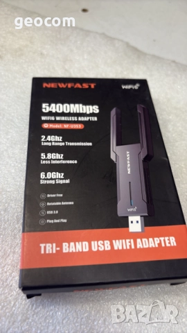 NewFast Wi-Fi 6 USB Adapter (USB v.3.0,2.4/5.8/6.0Ghz)
