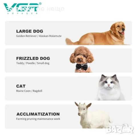 VGR V-201 Професионална машинка за подстригване на домашни любимци, снимка 2 - Други инструменти - 49248912