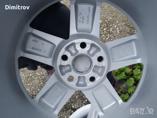 Лети джанти 17 цола Тойота 5х114.3, снимка 5 - Гуми и джанти - 53008223