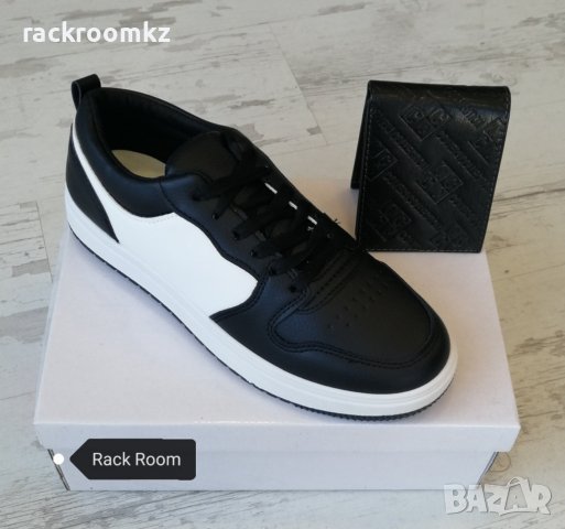 Мъжки кецове в черно и бяло 2105-3 black/white, снимка 2 - Кецове - 37798199