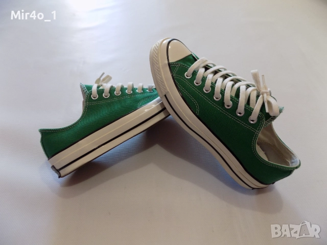 нови кецове converse chuck taylor all star маратонки обувки мъжки оригинални зелени ниски номер 42, снимка 2 - Спортни обувки - 50497272