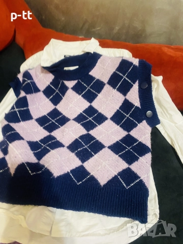 Лилави дънки без забележка ,като нови!Предлагат се само дънките или като сет с ризата и пуловер по и, снимка 6 - Дънки - 52335639