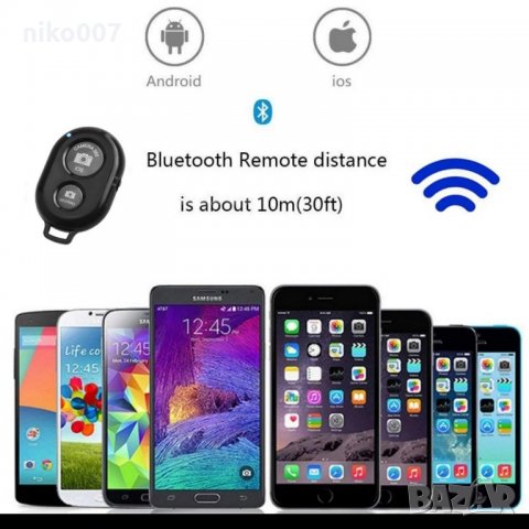селфи стик-стойка за телефон+дистанционно-Държач за Iphone Samsung и др, снимка 5 - Samsung - 30266711